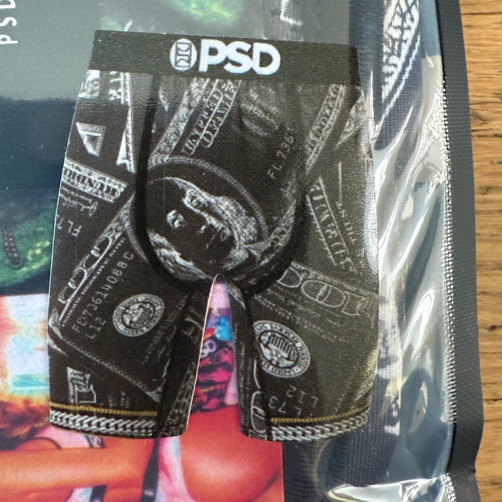 PSD Graphic- Money Bill- Boxer Briefs- New- Sizes Small & Medium Available